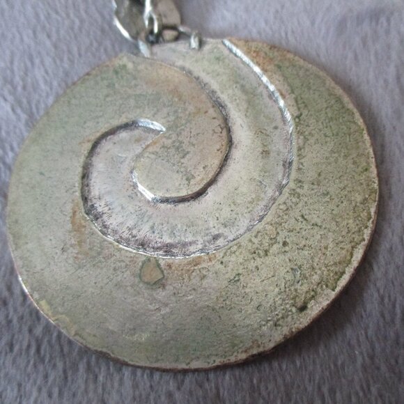 3-Strand Silver Toned Necklace w/ Brown Enamel & Stones - Picture 6 of 6